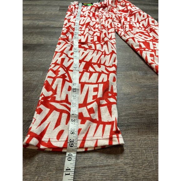 Mens Marvel Pajama Pants Red and White Fleece Size Medium NWT K9 - Picture 6 of 7